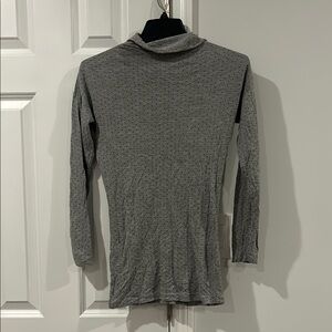 J.McLaughlin Viscose Polka Dot Mock Neck Long Sleeve Shirt